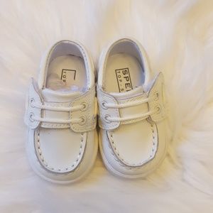Baby White Sperry top sider